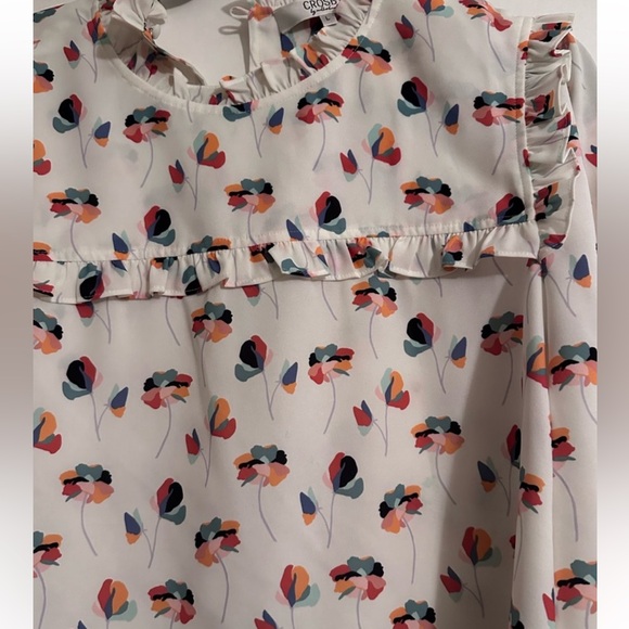 Peplum long sleeve blouse GUC Large Crosby by Mollie Burch ivory - Picture 8 of 8